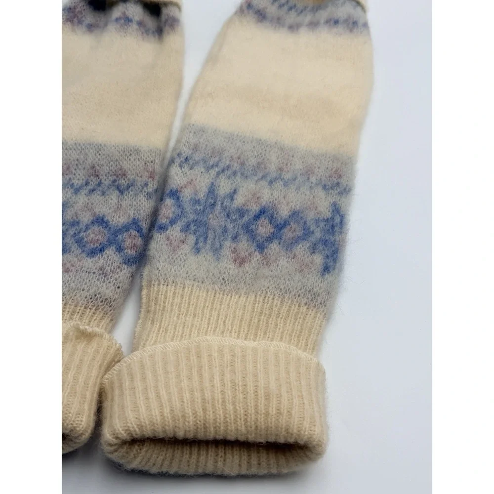 Vintage Wool Leg Warmers Fair Isle Nordic Style Cozy Cottagecore Winter Wear